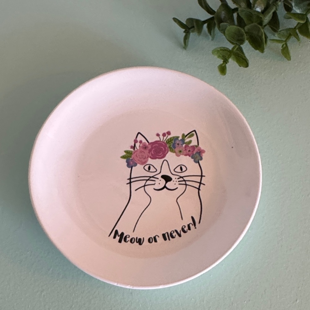 Cat Design Ceramic Plate